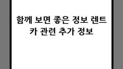 나주시 왕곡면 신가리 렌트카 전기차 대여, 어디서?